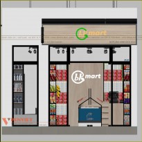 Ấn tượng bởi thiết kế siêu thị mini chị Hằng theo phong cách hiện đại