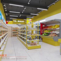 Thiết kế siêu thị mini TG Mart trẻ trung, hiện đại – Thanh Hóa