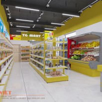 Thiết kế siêu thị mini TG Mart trẻ trung, hiện đại – Thanh Hóa