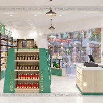 Màu sắc tươi mới trong thiết kế siêu thị mini Gold Mart – Bình Dương