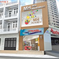 Thiết kế siêu thị mini MH ấn tượng khắc phục mọi hạn chế mặt bằng