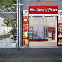 Giải pháp thiết kế siêu thị mini Minh Quân 20m2 – Hà Nội