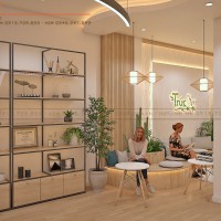 Setup sảnh chờ hiện đại trong mẫu thiết kế spa Trúc – Thành phố Hồ Chí Minh