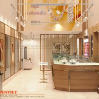 Vẻ đẹp sang trọng thể hiện qua thiết kế tiệm vàng Công Oanh 30m2 – Hà Nội