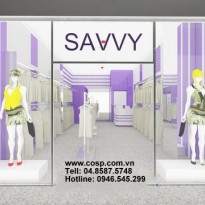 Thiết kế gian hàng thời trang công sở Savvy - Hà Nội