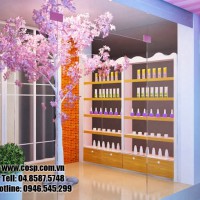 Thiết kế và thi công cửa hàng Mỹ Phẩm - Lai Châu