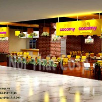 Thiết kế gian hàng đồ ăn nhanh Cocomy - Time city