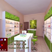 Thiết kế cửa hàng Mỹ Phẩm & Spa - Thái Hà