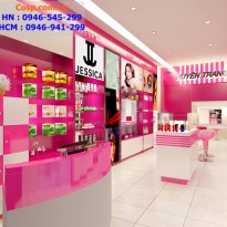 Thiết kế cửa hàng Mỹ Phẩm - Chị Trang - Xã Đàn