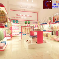 Thiết kế cửa hàng thời trang Việt Nam xuất khẩu - Chị Huyền - Hòa Bình