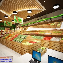 Thiết kế và thi công cửa hàng hoa quả Anh Quân - TP Thái Nguyên