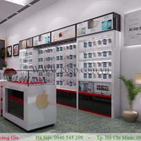 Thiết kế nội thất cửa hàng điện thoại - Anh Luân - Quảng Ninh