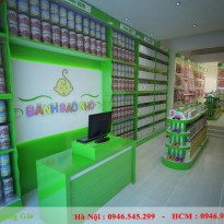 Thiết kế nội thất siêu thị mẹ và bé Bánh Bao nhỏ