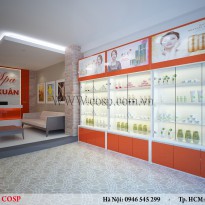 Thiết kế nội thất cửa hàng mỹ phẩm - Ý Xuân