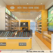 Thiết kế nội thất cửa hàng điện thoại Chị Tươi - Như Quỳnh - Hưng Yên