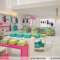 Thiết kế nội thất shop thời trang - mỹ phẩm chị Tuyết Anh - Kiên Giang