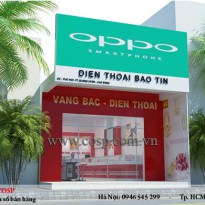 Thiết kế nội thất cửa hàng điện thoại vàng Bạc - Chị Hương, Cao Bằng