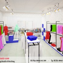 Thiết kế nội thất cửa hàng quần áo - chị Cúc - Trà Vinh