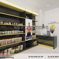 Thiết kế thi công cửa hàng thực phẩm chức năng - Anh Trung