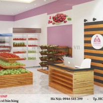 Thiết kế thi công shop hoa quả - Chị Hương - Quảng Ninh