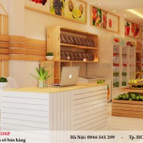 Thiết kế và thi công shop hoa quả sạch - Chị Lĩnh – Long Biên