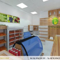 Thiết kế cửa hàng thực phẩm sạch Anh Ninh - Phạm Văn Đồng