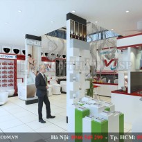 Thiết kế nội thất Showroom Thiết bị vệ sinh - Anh Tiến - Vĩnh Phúc