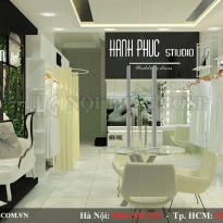 Thiết kế showroom áo cưới 30 m2 Hạnh Phúc Studio tai Bình Phước