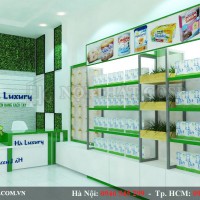 Thiết kế nội thất cửa hàng mỹ phẩm - Làm Đẹp Anh Đạt - Đại Từ Hà Nội