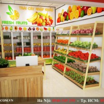 Thiết kế nội thất hiệu sách -  Hoa Quả Sạch - Cô Minh - Cao Bằng