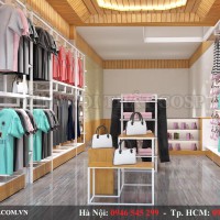 Thiết kế nội thất cửa hàng thời trang Anh Thắng tại Bắc Ninh