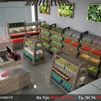 Thiết Kế Cửa Hàng Thực Phẩm Sạch - P.GREEN