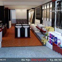 Thiết kế cửa hàng vật liệu xây dựng - Chị Nhung - Đông Anh