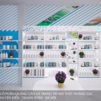 Thiết kế nội thất shop mỹ phẩm Hồ Đắc Di- Chị Ánh