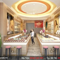 Cao cấp và sang trọng với thiết kế cửa hàng vàng bạc Bách Bảo - Vĩnh Phúc