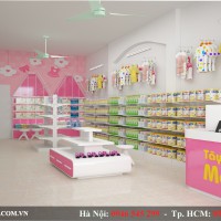 Thiết kế shop mẹ bé “Tây Tây Mart” 40m2 chị Giang - tại Hà Nam