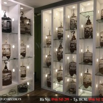 Thiết Kế Kệ Trưng Bày Lồng Chim