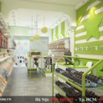 Thiết kế shop thời trang trẻ em chị Huyền diện tích 40m2