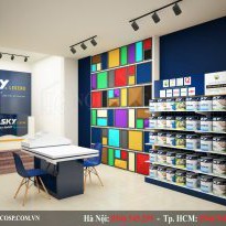Thiết kế cửa hàng sơn sky color kit