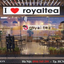 Dự án thiết kế quán trà sữa Royal Tea - Anh Nam
