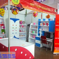 Thiết kế gian hàng công ty Nội thất Hoàng Gia