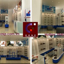 Thiết kế cửa hàng giày dép và phụ kiện thời trang Shop Vân