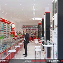 Thiết kế nội thất shop điện thoại Kiên Hương Bắc Giang