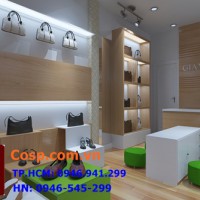 Thiết kế thi công nội thất shop giày và túi sách thời trang - Phú yên