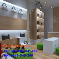 Thiết kế thi công nội thất shop giày và túi sách thời trang - Phú yên