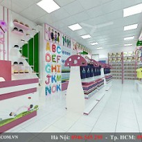Thiết kế shop mẹ và bé Chị Hiền - Thanh Hóa diện tích 45m2