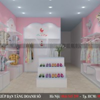 Thiết kế shop thời trang mẹ và bé Anh Đức  diện tích 10m2 - Hà Nội