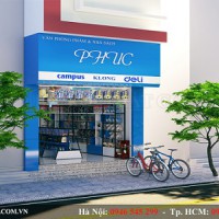 Thiết kế cửa hàng văn phòng phẩm - Chị Phúc - Hưng Yên
