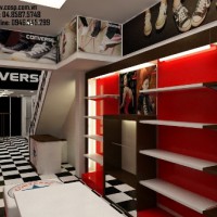 Thiết kế cửa hàng giày thể thao Converse