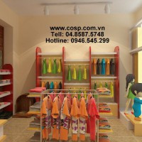 Thiết kế shop thời trang trẻ em Bins shop